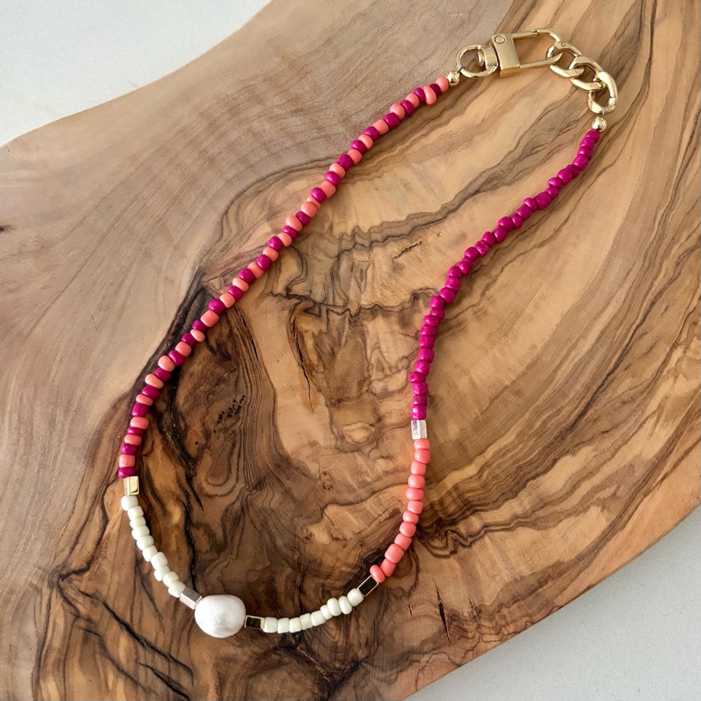 Summer Necklace with Pearl and gold